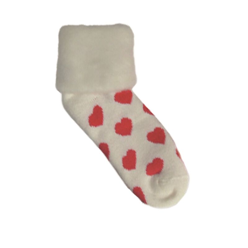 Chilli Socks Hearts (White w Red Hearts) image number 0
